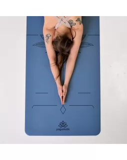 Коврик для йоги — Lotos Blue, с уроками от Елены Маловой
